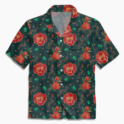 Rosary Beads And Rose Christian Hawaiian Shirt