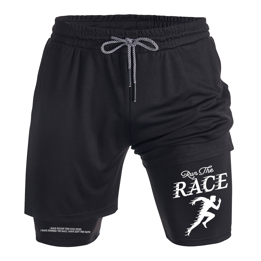 Run The Race Christian Performance Shorts