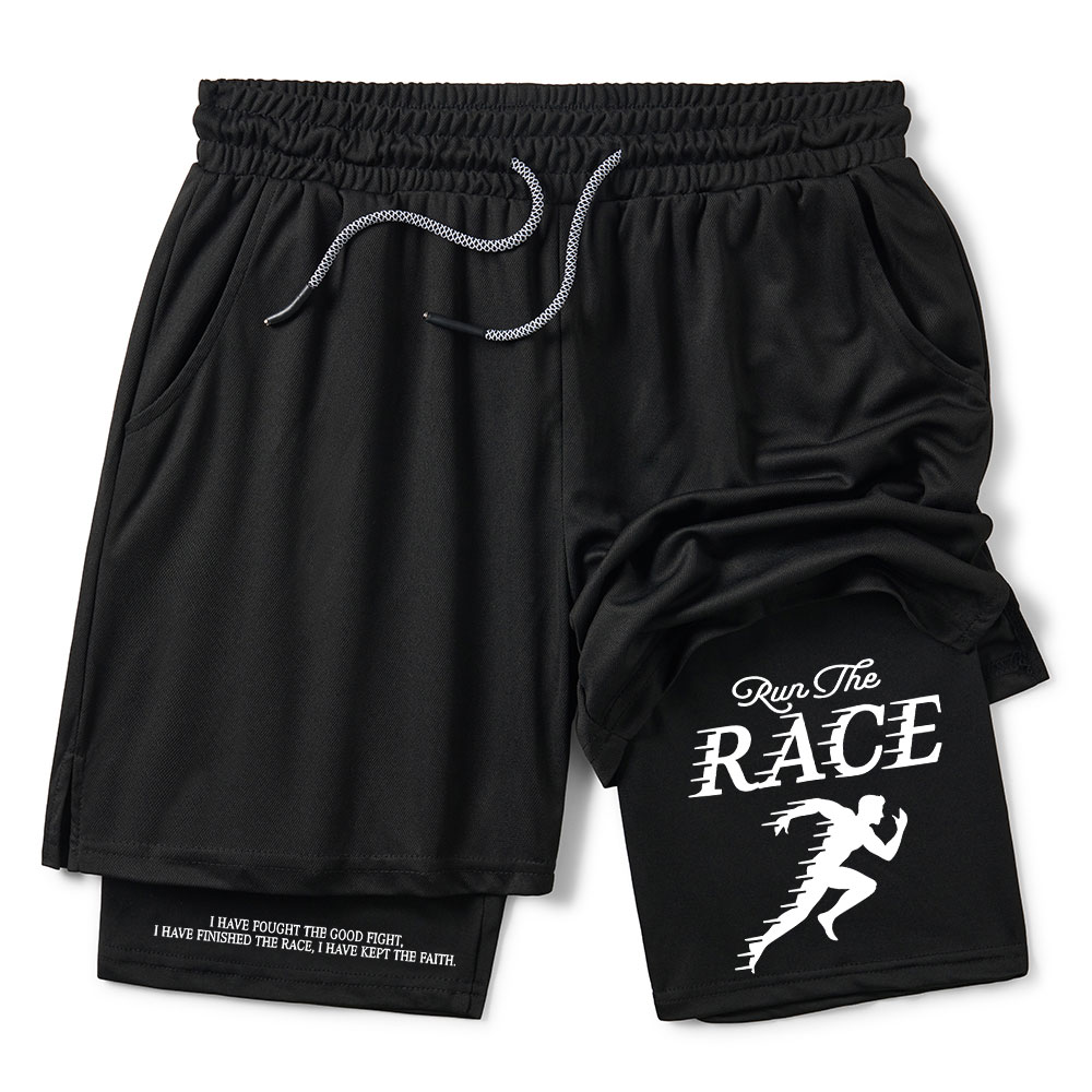 Run The Race Christian Performance Shorts