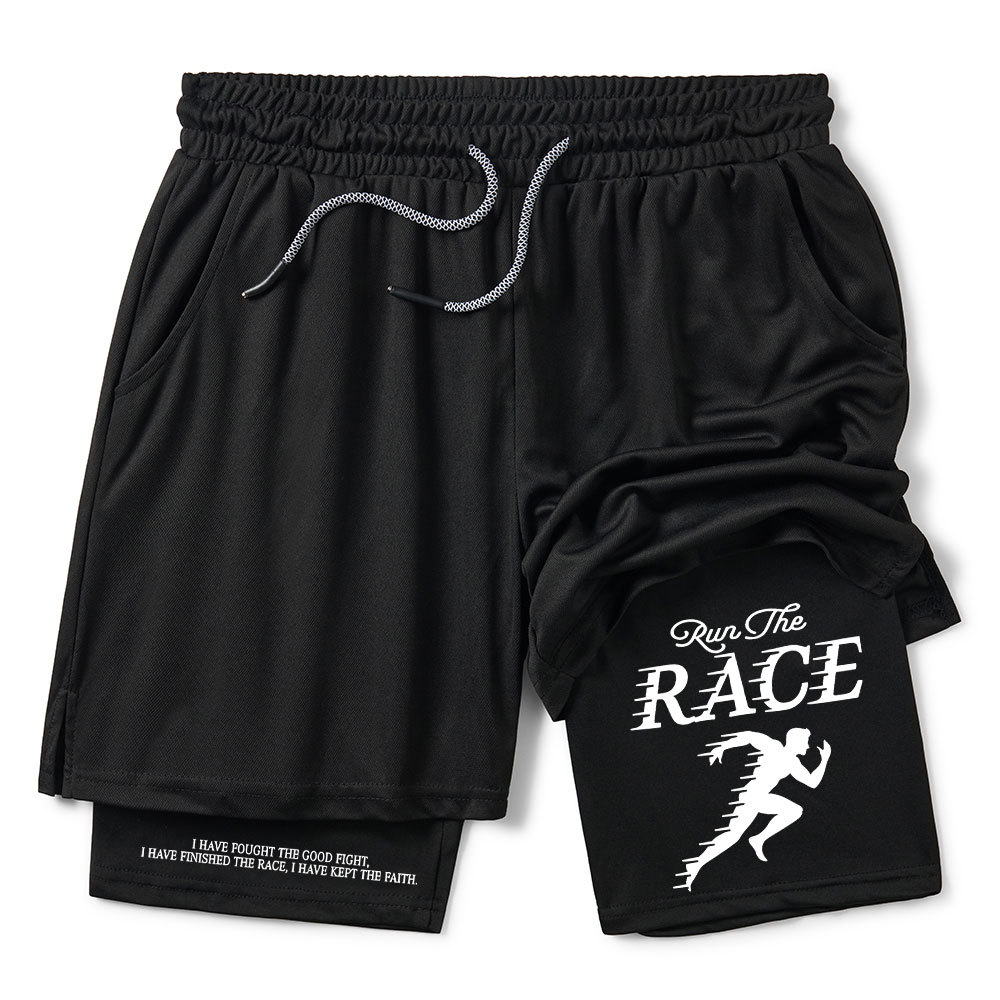 Run The Race Christian Performance Shorts