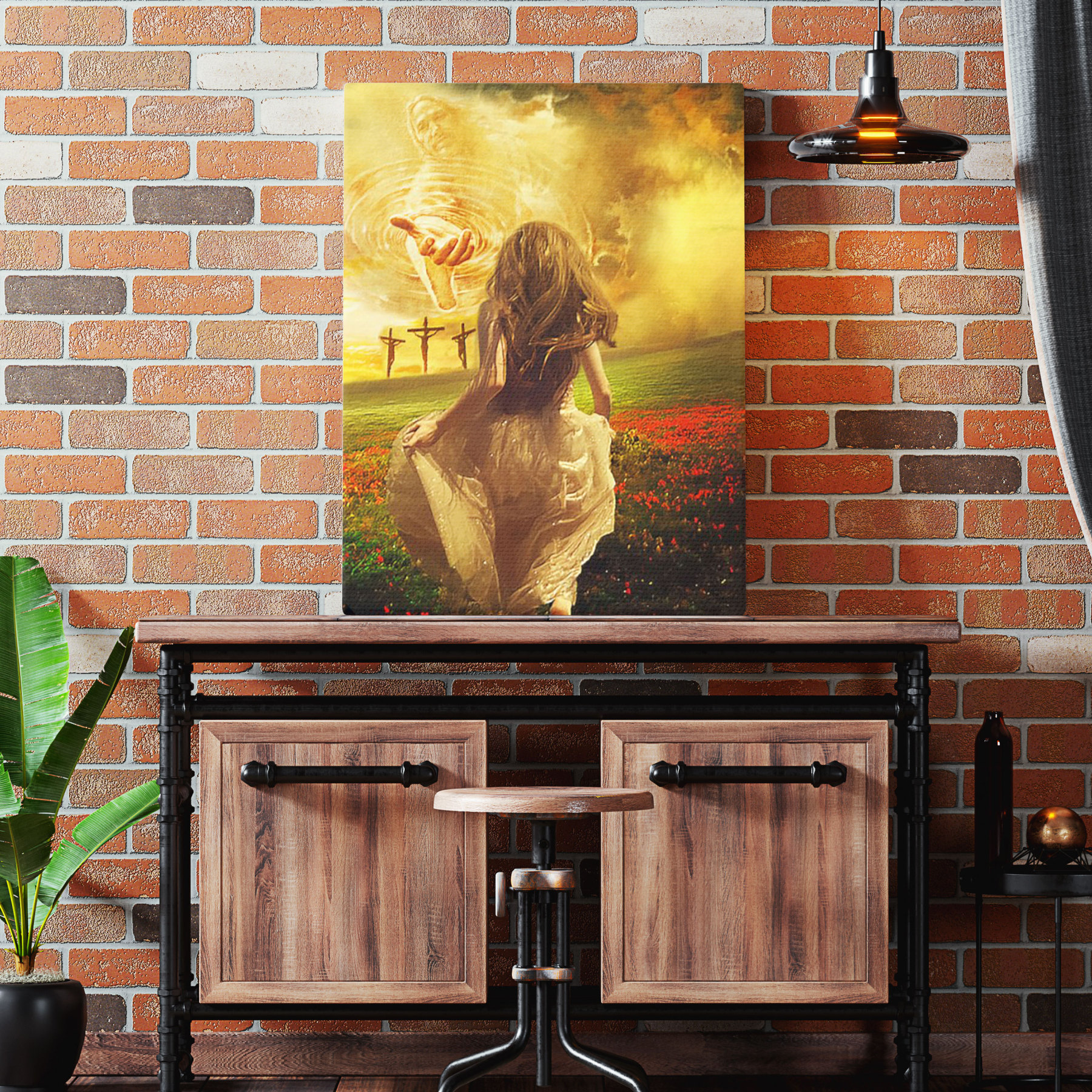 Run To God Chrsitian Canvas Wall Art