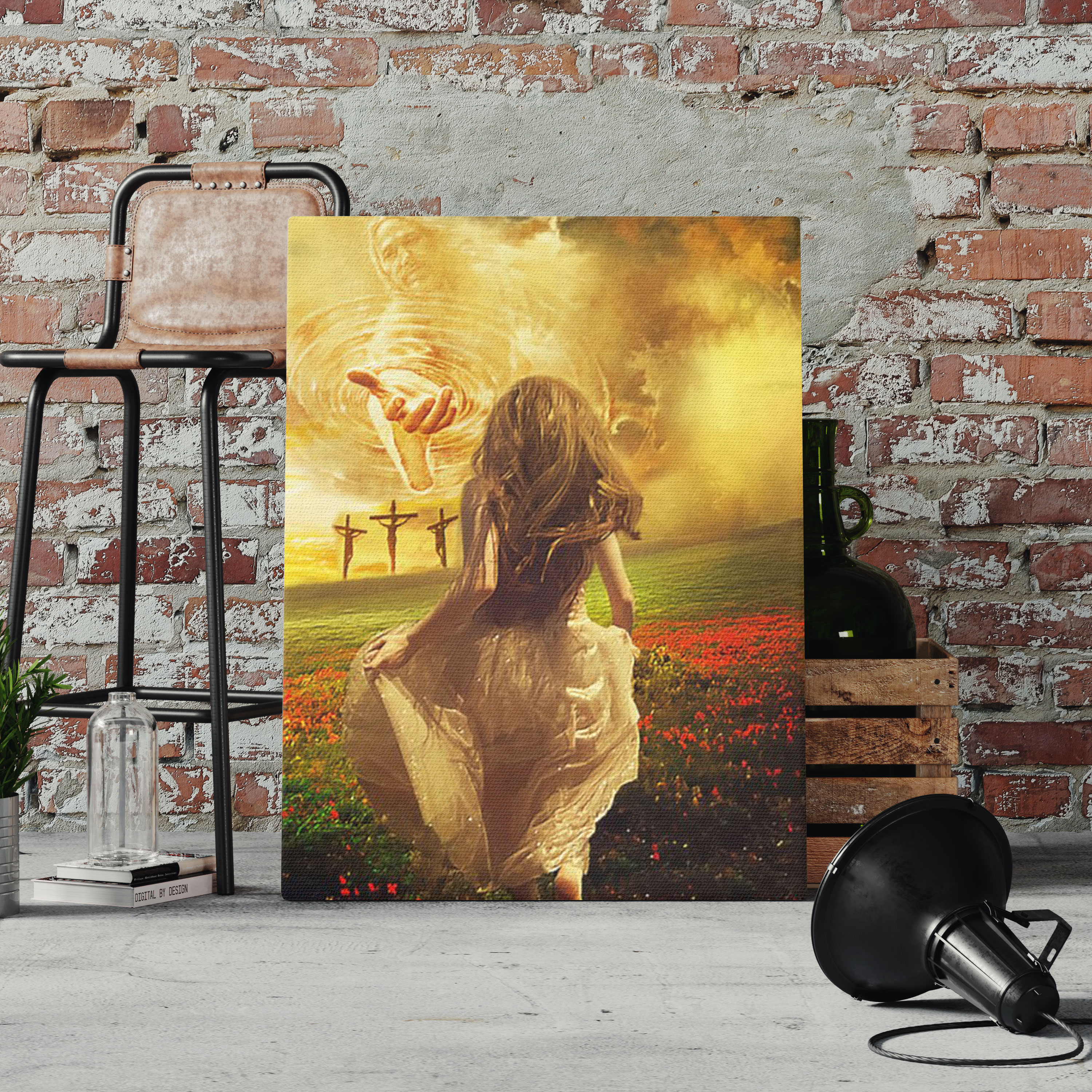Run To God Chrsitian Canvas Wall Art
