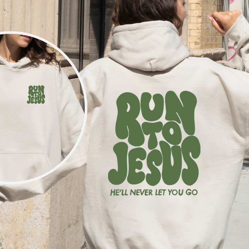 Run To Jesus Christian Fleece Hoodie Set