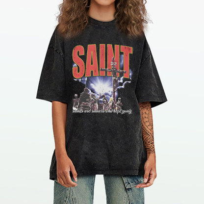 SAINT Christian Washed T-Shirt