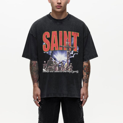 SAINT Christian Washed T-Shirt