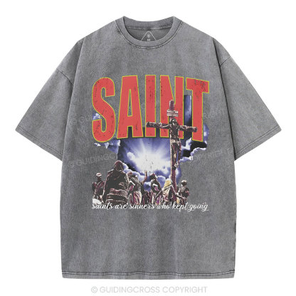 SAINT Christian Washed T-Shirt