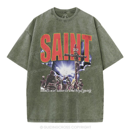 SAINT Christian Washed T-Shirt