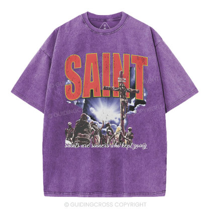 SAINT Christian Washed T-Shirt