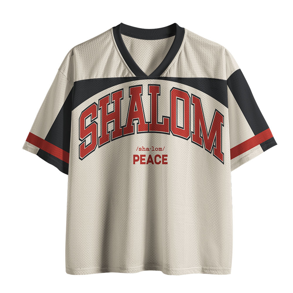 SHALOM Christian Beige Mesh Jersey