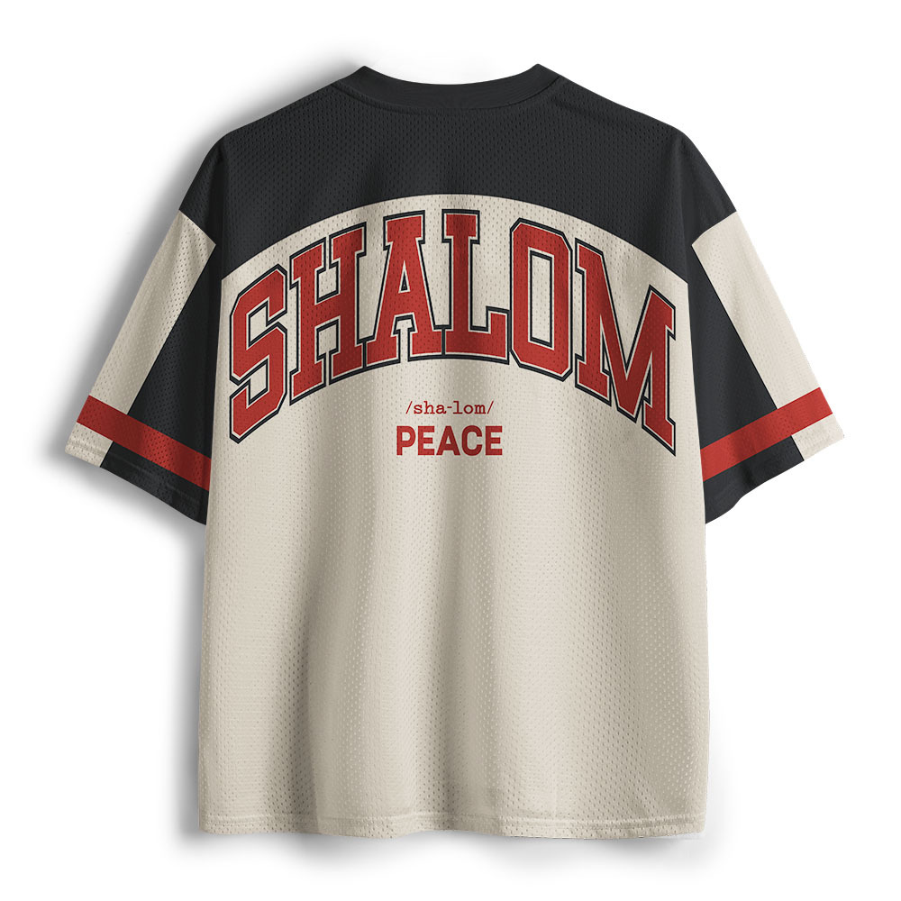 SHALOM Christian Beige Mesh Jersey