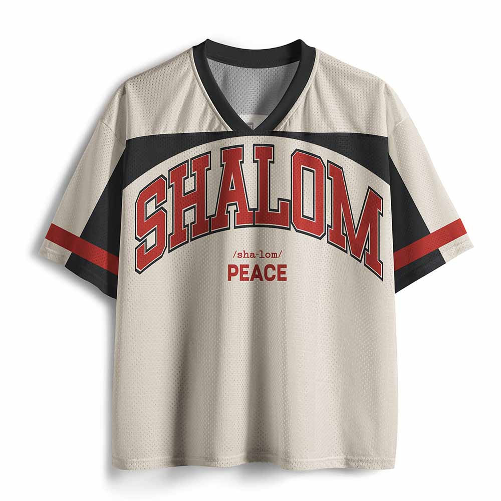 SHALOM Christian Beige Mesh Jersey