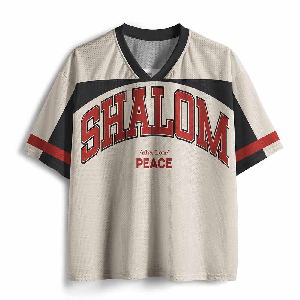SHALOM Christian Beige Mesh Jersey