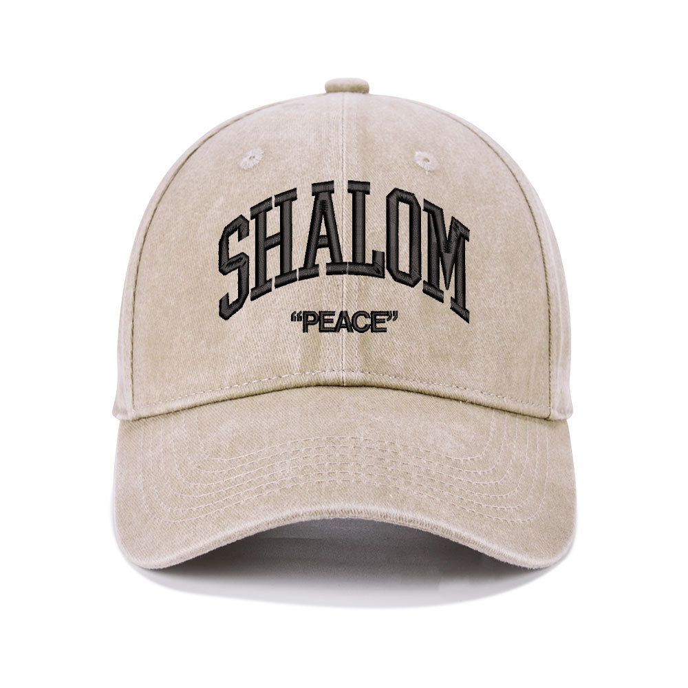 SHALOM Christian Washed Hat