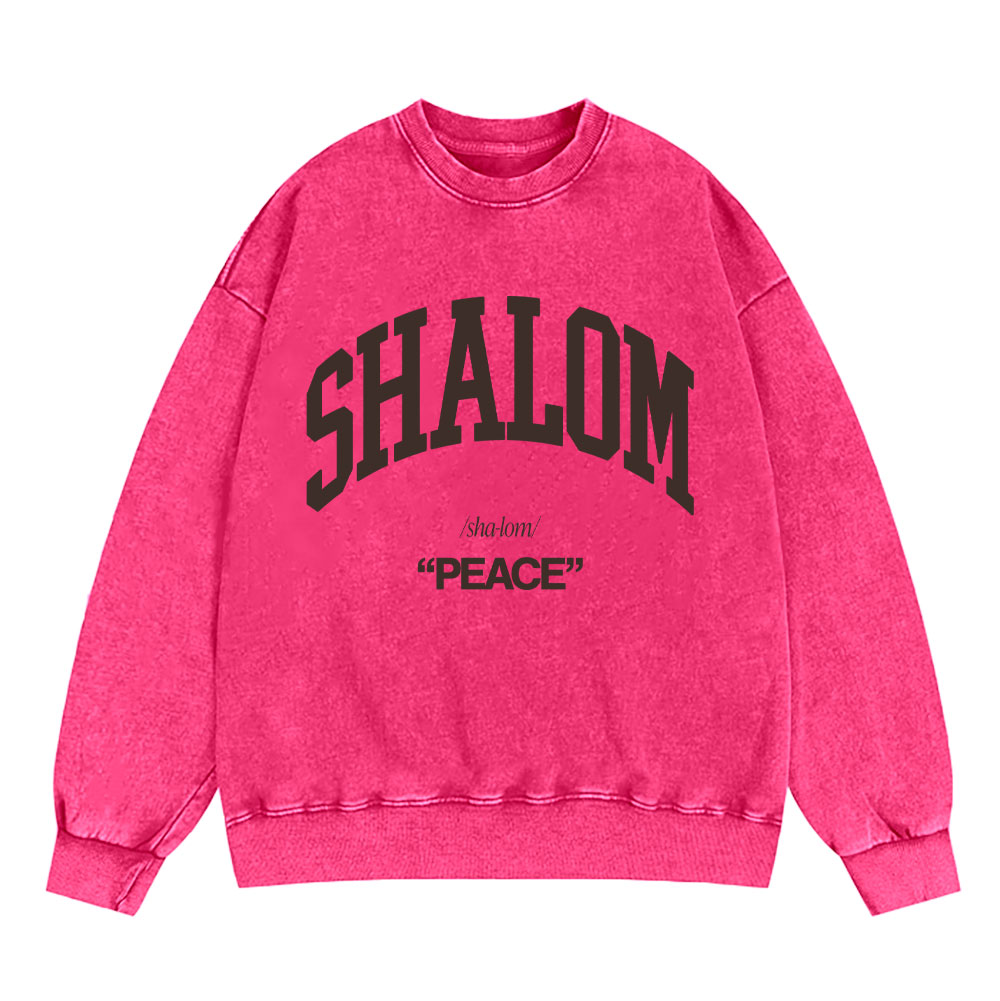 SHALOM Christian Washed Sweatshirt