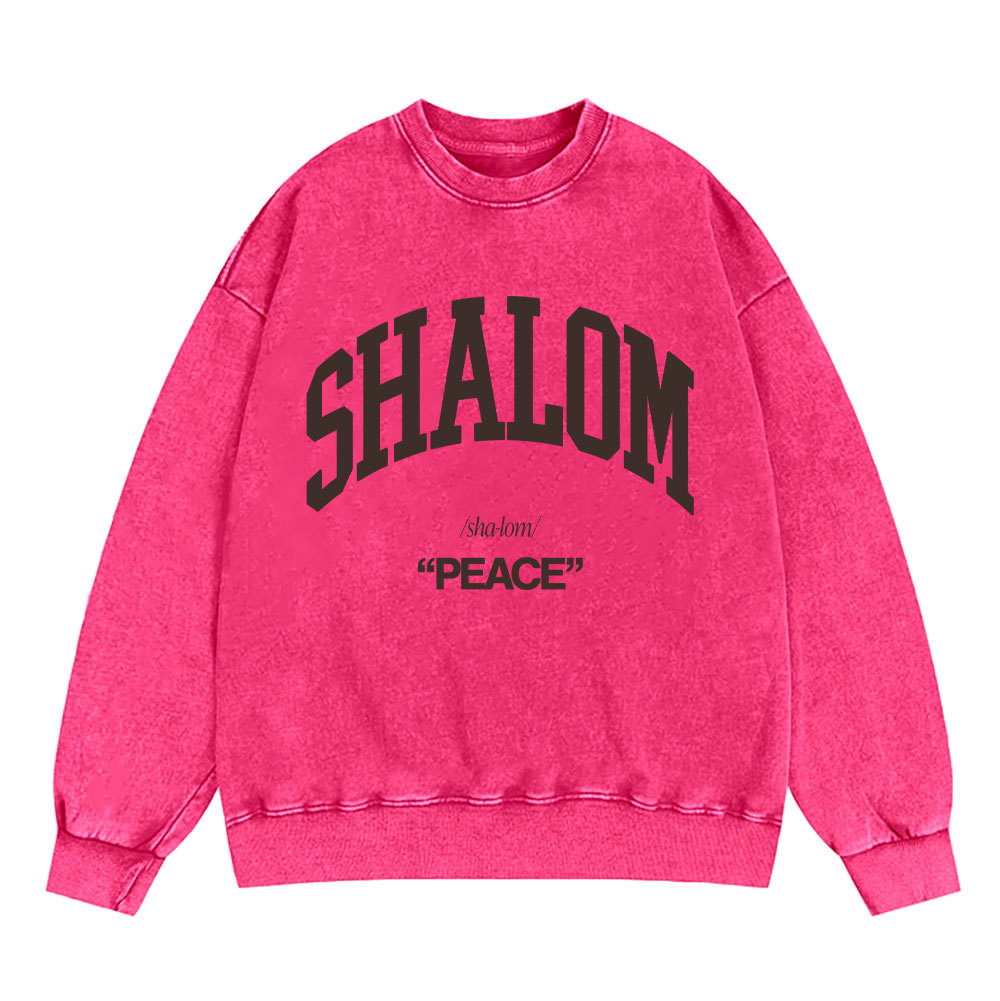 SHALOM Christian Washed Sweatshirt