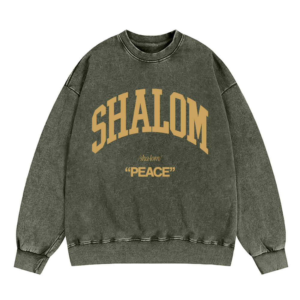 SHALOM Christian Washed Sweatshirt