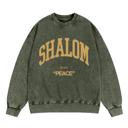 SHALOM Christian Washed Sweatshirt
