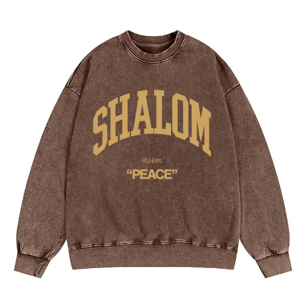 SHALOM Christian Washed Sweatshirt