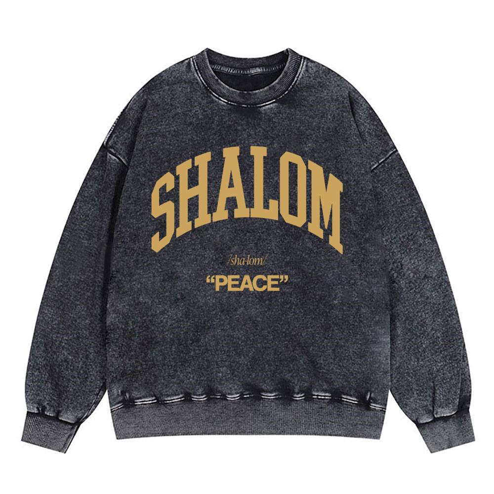 SHALOM Christian Washed Sweatshirt