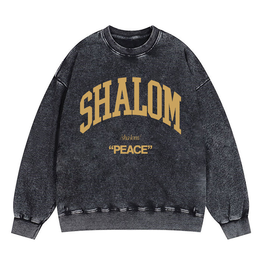 SHALOM Christian Washed Sweatshirt