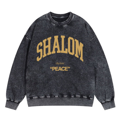 SHALOM Christian Washed Sweatshirt