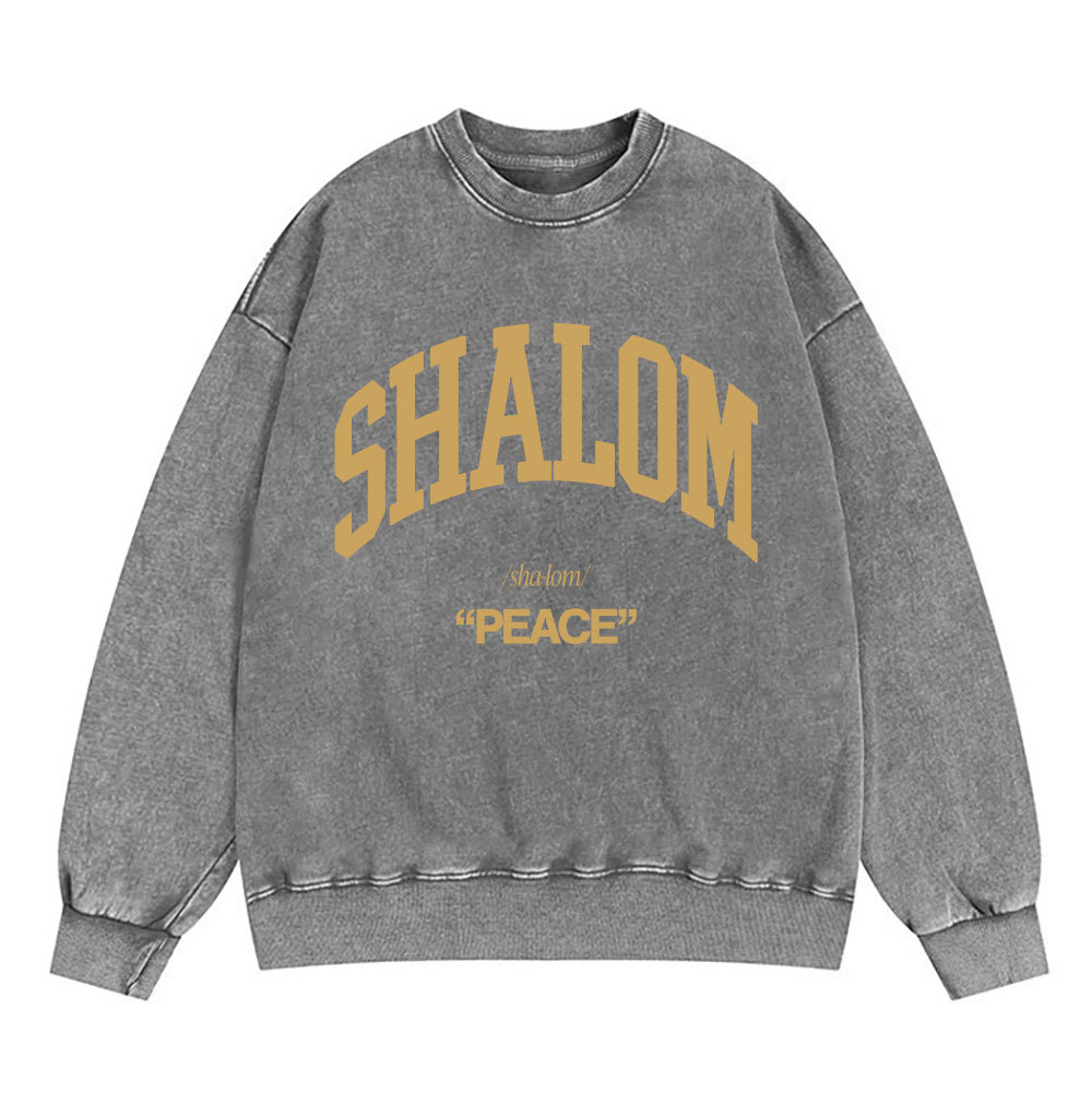 SHALOM Christian Washed Sweatshirt
