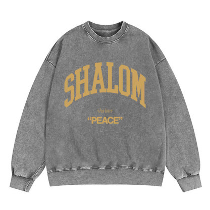 SHALOM Christian Washed Sweatshirt