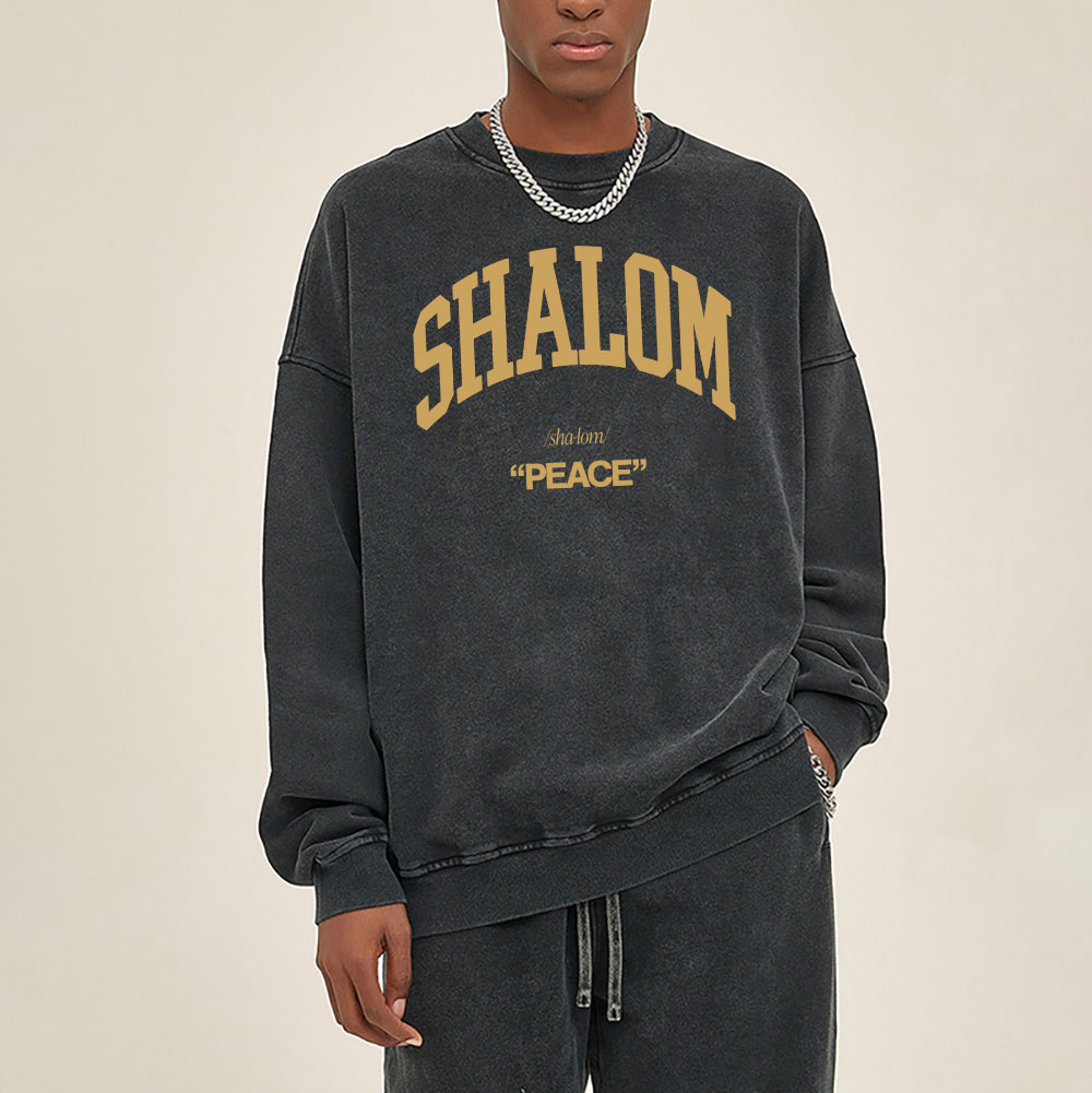 SHALOM Christian Washed Sweatshirt