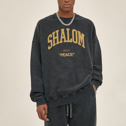 SHALOM Christian Washed Sweatshirt