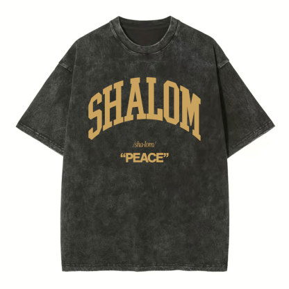 SHALOM Christian Washed T-Shirt