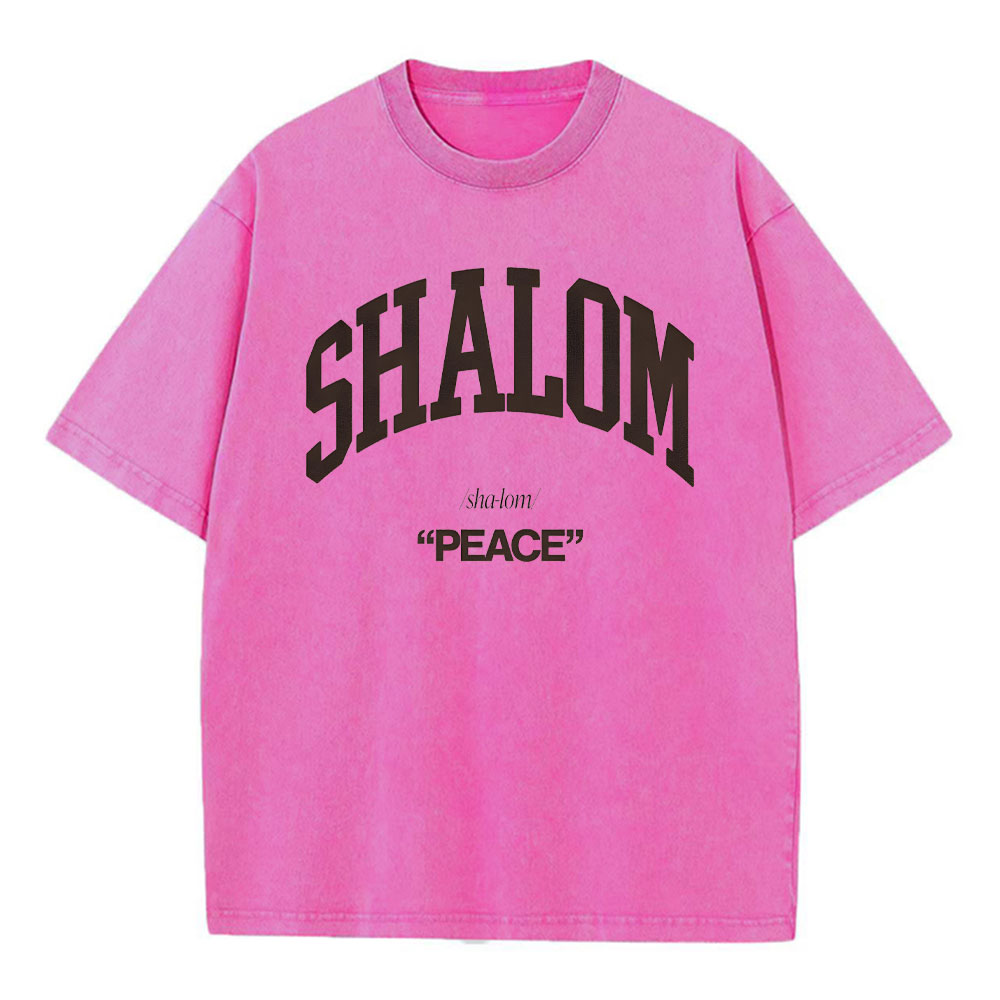 SHALOM Christian Washed T-Shirt