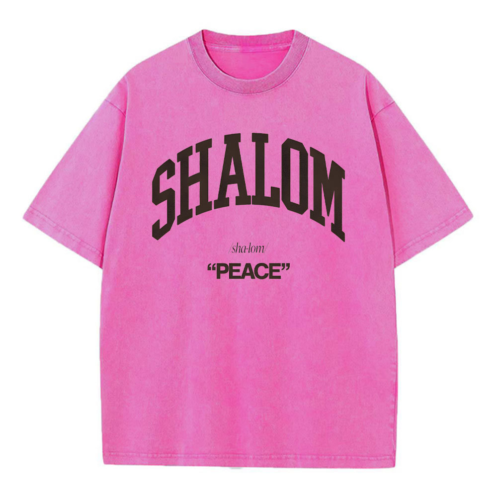 SHALOM Christian Washed T-Shirt