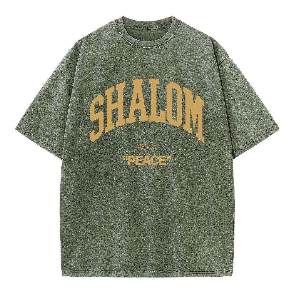 SHALOM Christian Washed T-Shirt