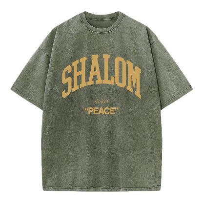 SHALOM Christian Washed T-Shirt