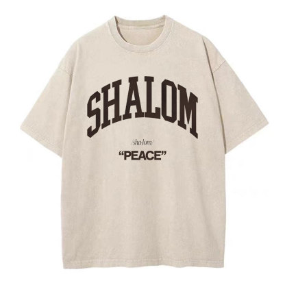 SHALOM Christian Washed T-Shirt
