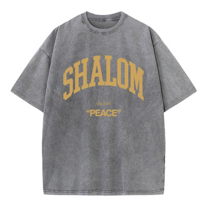 SHALOM Christian Washed T-Shirt