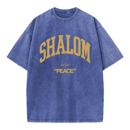 SHALOM Christian Washed T-Shirt