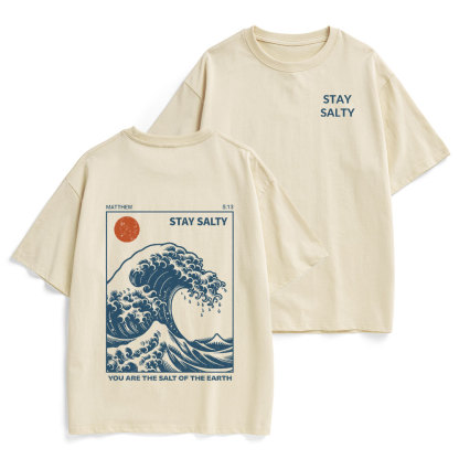 STAY SALTY Christian Heavy Cotton T-Shirt