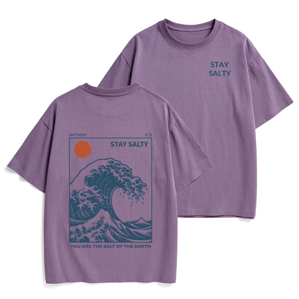 STAY SALTY Christian Heavy Cotton T-Shirt