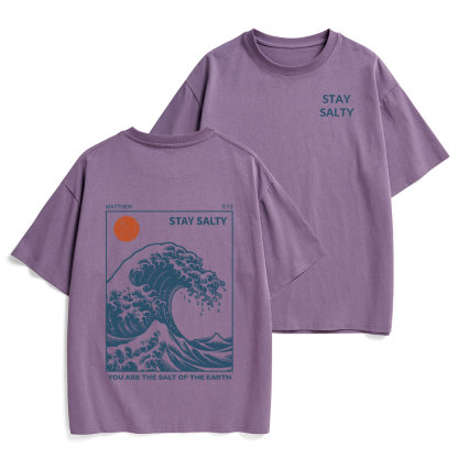 STAY SALTY Christian Heavy Cotton T-Shirt