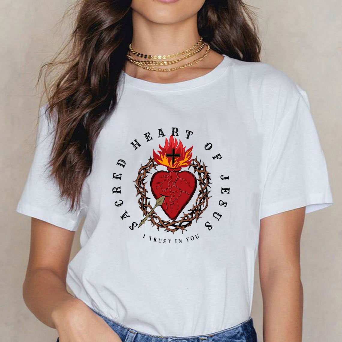 Sacred Heart Of Jesus Christian T-Shirt