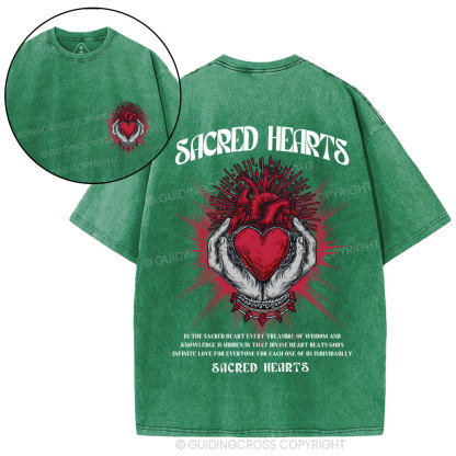 Sacred Hearts Christian Washed T-Shirt