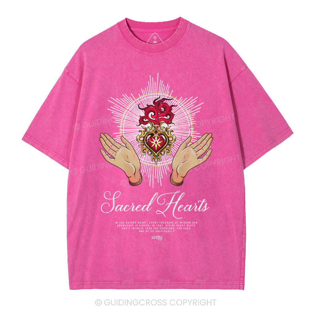 Sacred Hearts Christian Washed T-Shirt