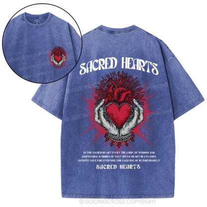 Sacred Hearts Christian Washed T-Shirt