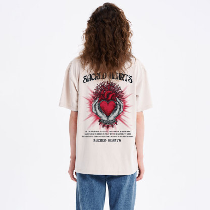 Sacred Hearts Christian Washed T-Shirt