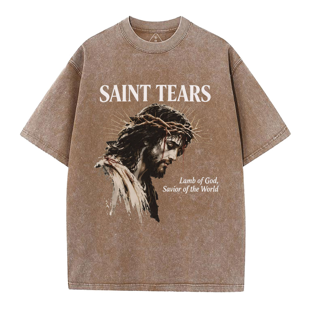 Saint Tears Christian Washed T-Shirt