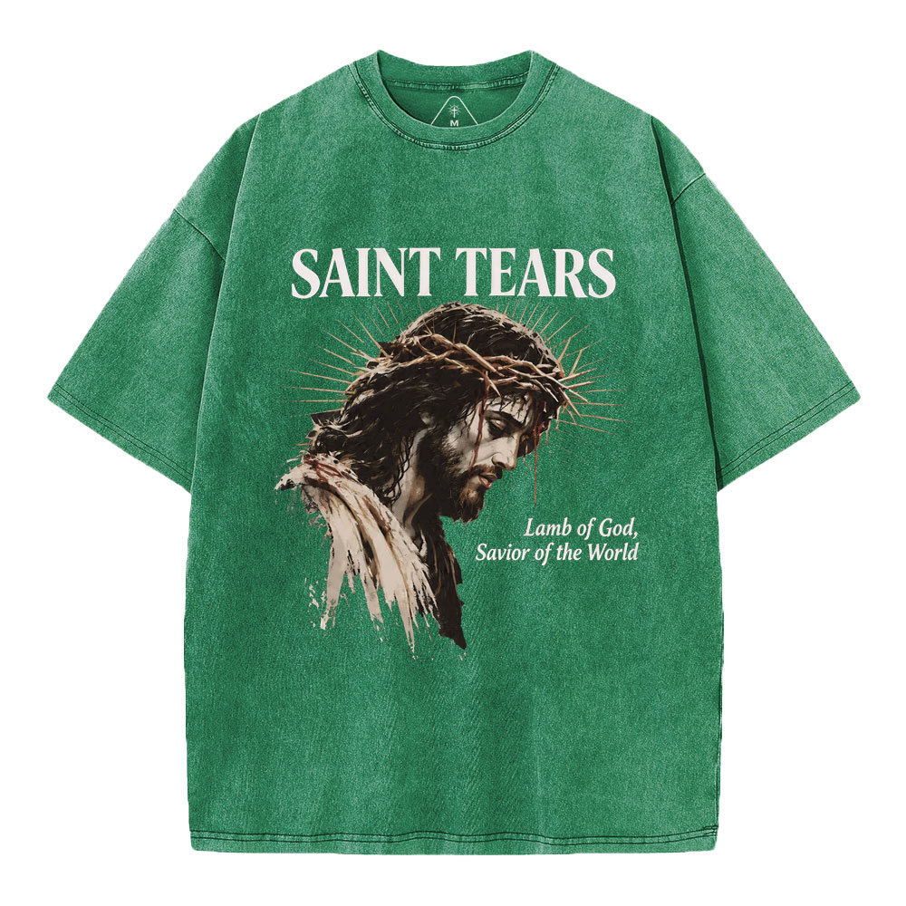 Saint Tears Christian Washed T-Shirt