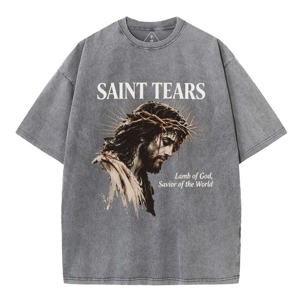Saint Tears Christian Washed T-Shirt