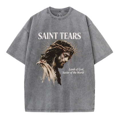 Saint Tears Christian Washed T-Shirt