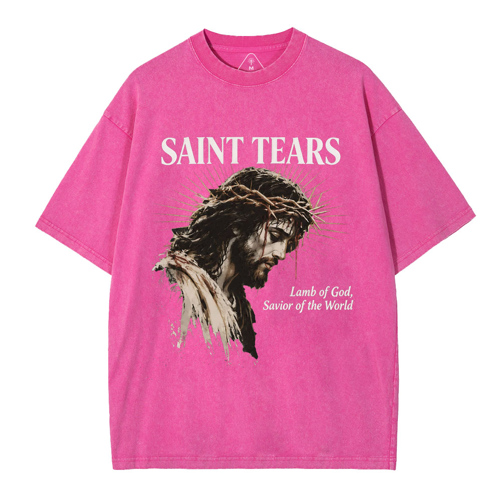 Saint Tears Christian Washed T-Shirt
